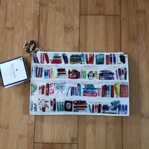 Kate Spade Like a Book Pencil Pouch Kit NWT